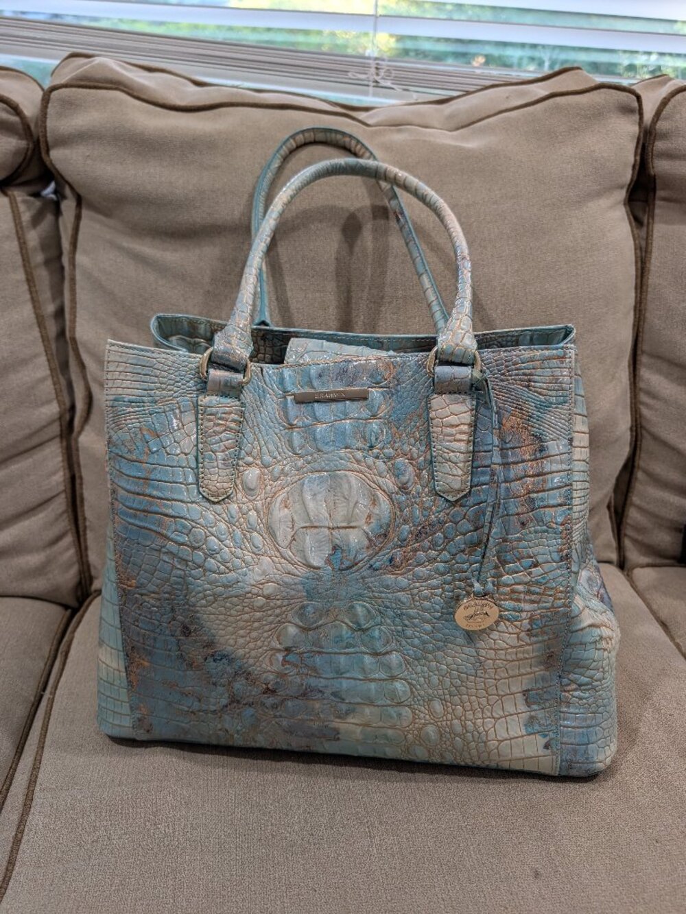 Brahmin Joan Tote Serendipity Melbourne Croc Leather